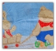Pieluszka flanelowa miś i królik niebieska 70x80